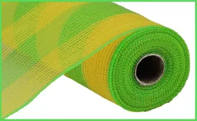 10.25"X10Yd Faux Jute/Pp Wide Stripe  Yellow/Fresh Green  RY8314B3