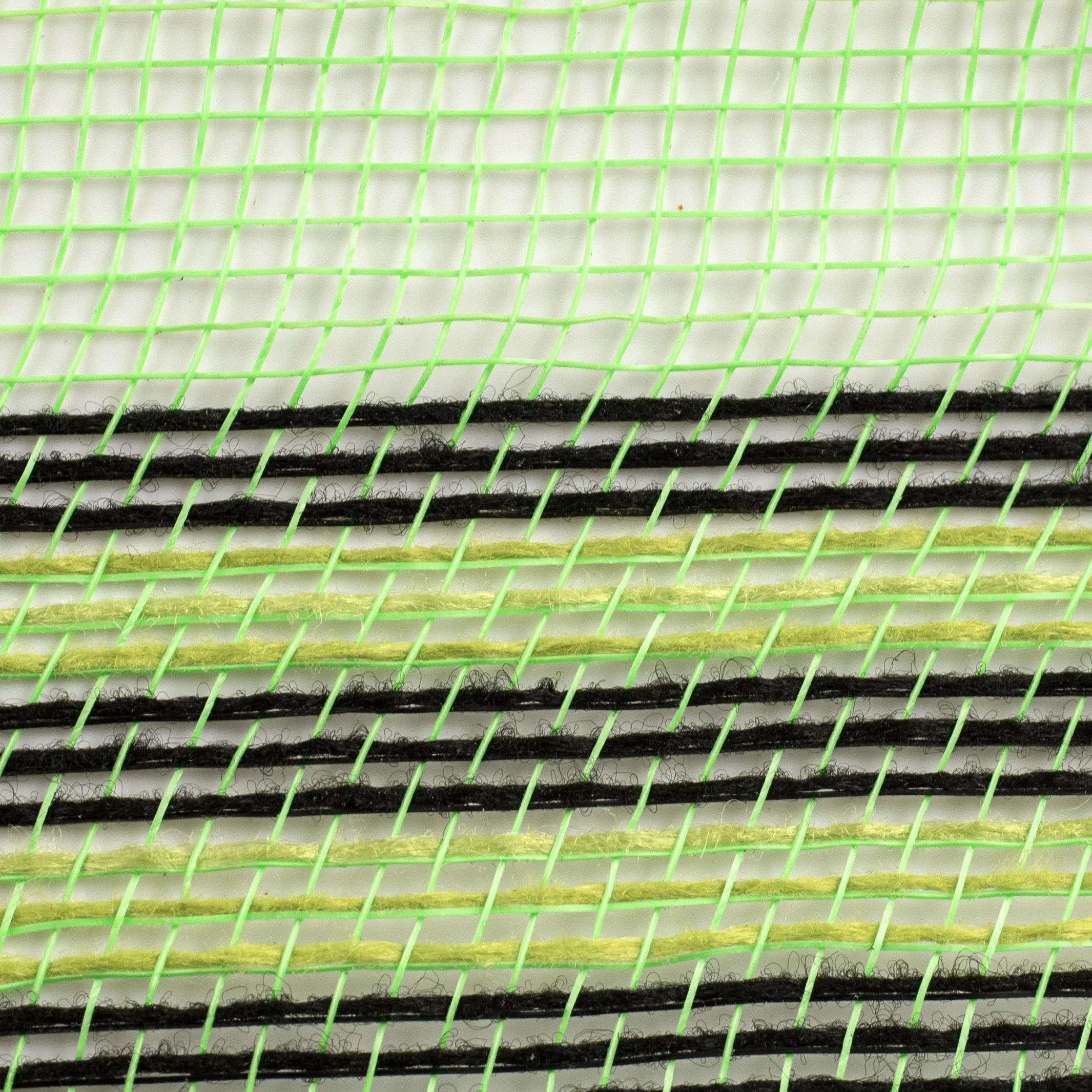 10" Border Stripe Mesh: Lime Green, Black, Fresh Green