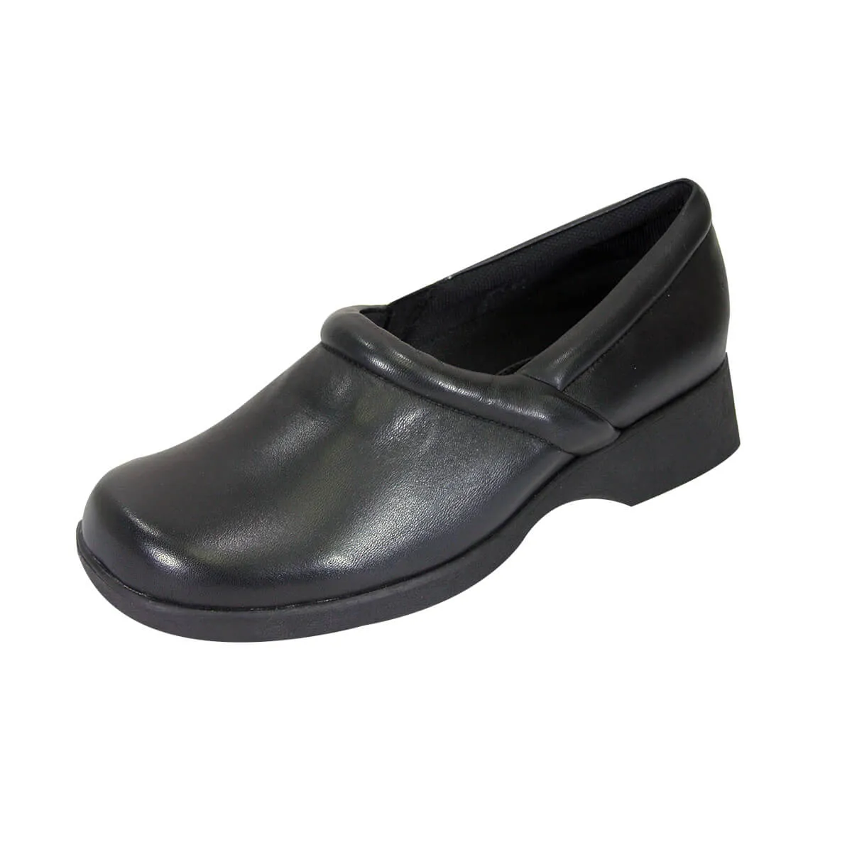 24 HOUR COMFORT Carol Women's Wide Width Leather Slip-On Shoes