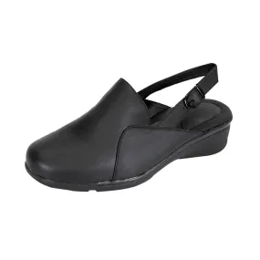 24 HOUR COMFORT Tania Women's Wide Width Leather Slingback Mules