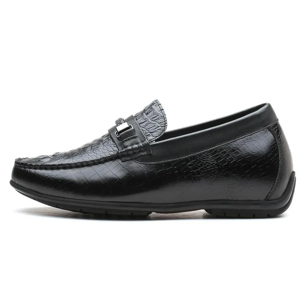 6 CM / 2.36 Inches Taller - CMR CHAMARIPA Slip-On Elevator Loafer Casual Height Increasing Shoes For Men