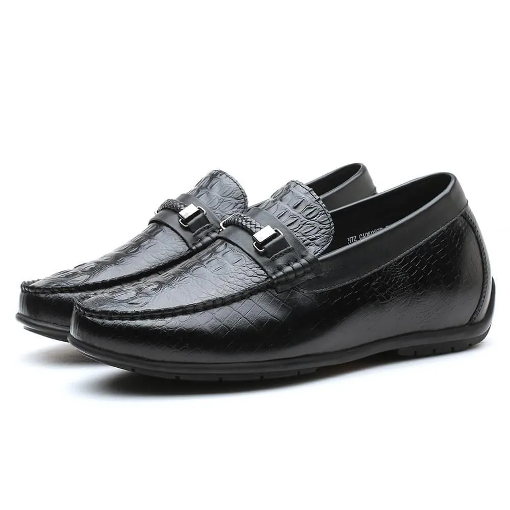 6 CM / 2.36 Inches Taller - CMR CHAMARIPA Slip-On Elevator Loafer Casual Height Increasing Shoes For Men