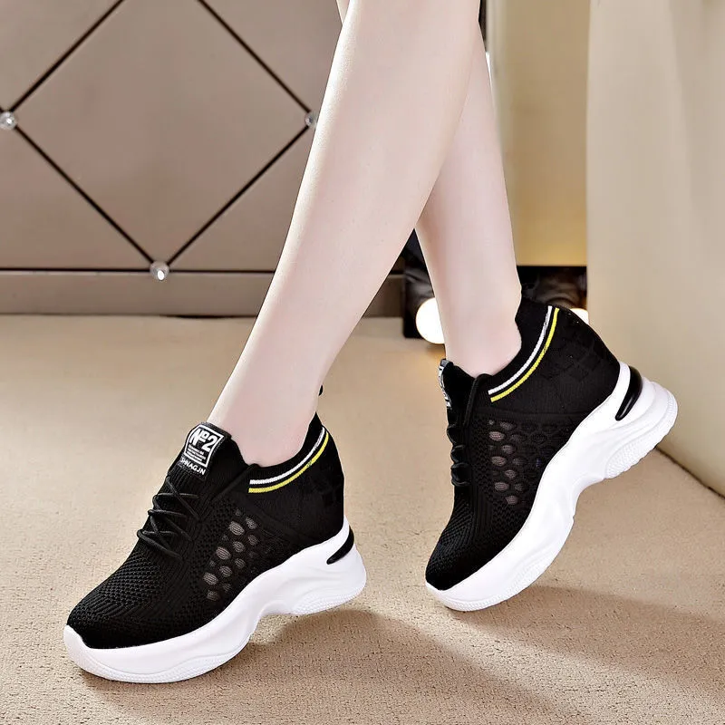 Breathable Slimming Height Increasing Insole Women's Shoes Casual Sneaker Women