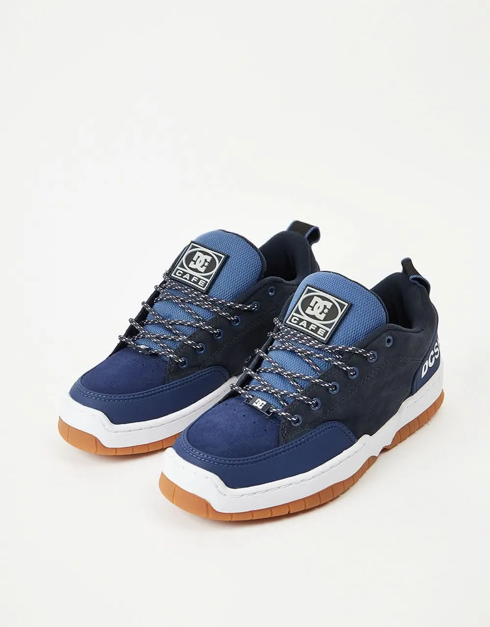 DC x Skateboard Café Clocker Skate Shoes - Navy/White/Gum