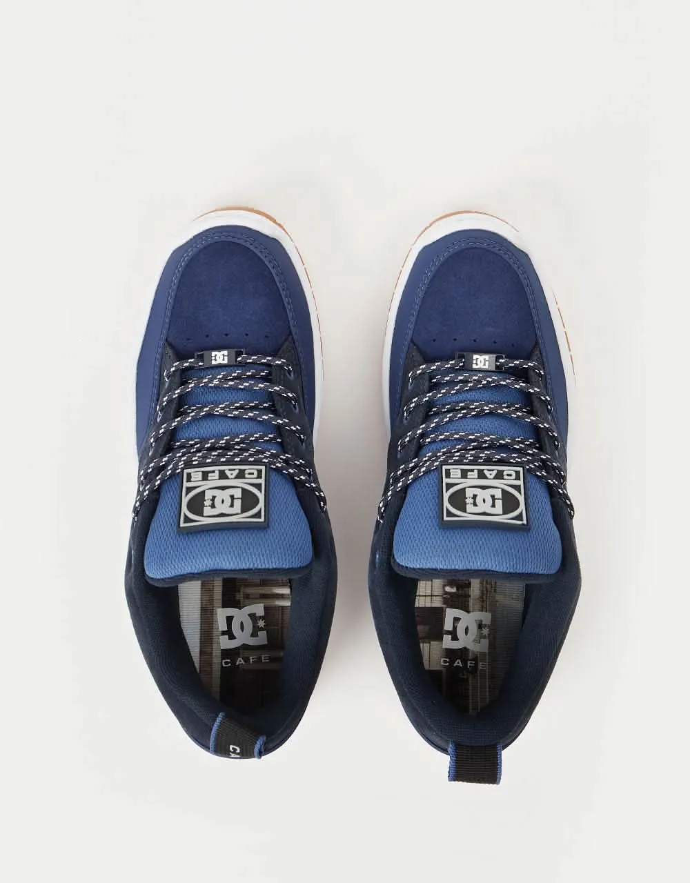 DC x Skateboard Café Clocker Skate Shoes - Navy/White/Gum