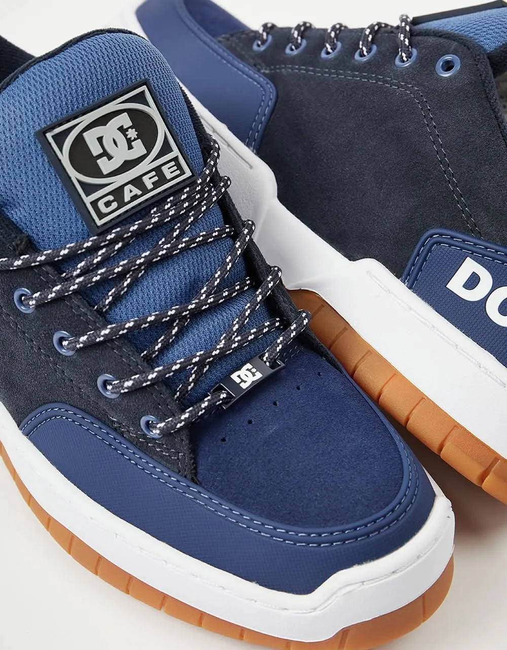 DC x Skateboard Café Clocker Skate Shoes - Navy/White/Gum