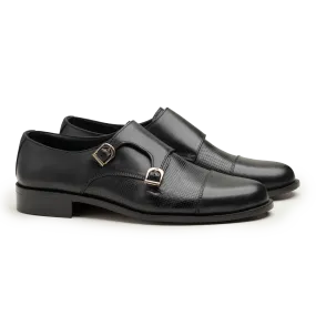 Double Monk Straps - 063-JALI-41-BLK