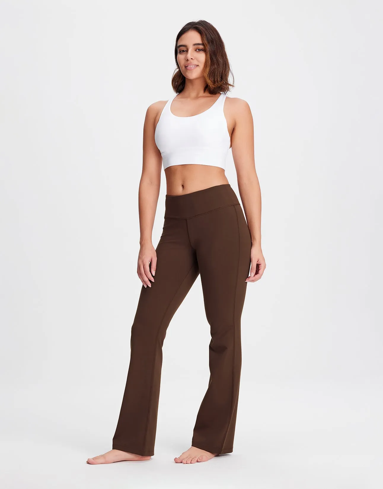 Essential Bootcut Yoga Pants (Brown)