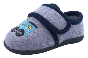 Foamtreads Boy's and Girl's Comfie Slipper, Grey