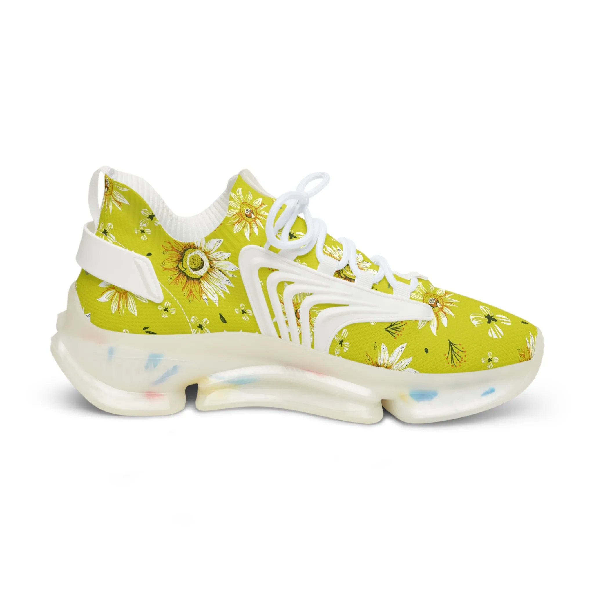 Fresh Spring Sunflowers Men's Mesh Sneakers