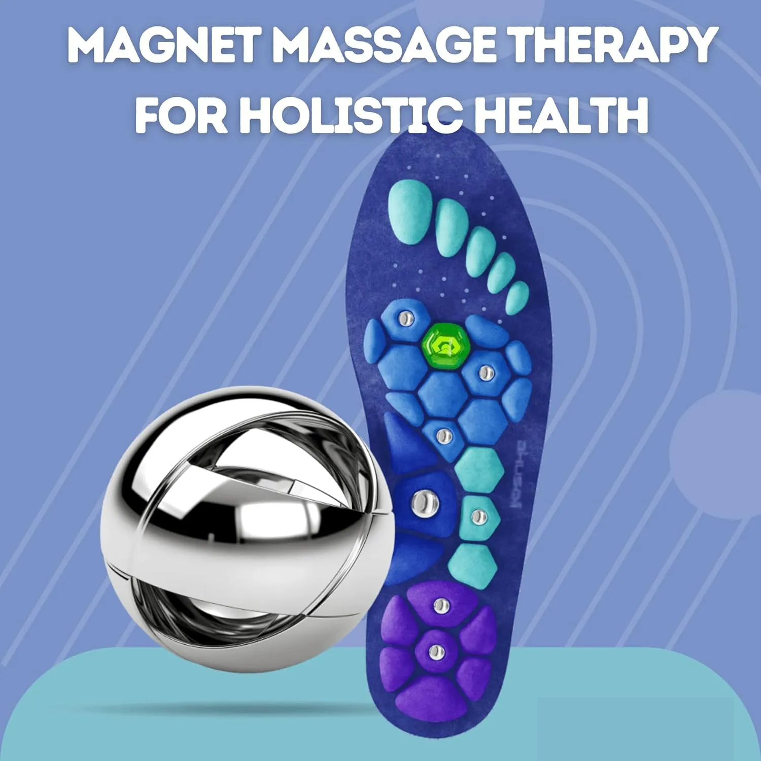 Magnetic Therapy Health Care Acupoint Foot Massage Insoles For Men And Women