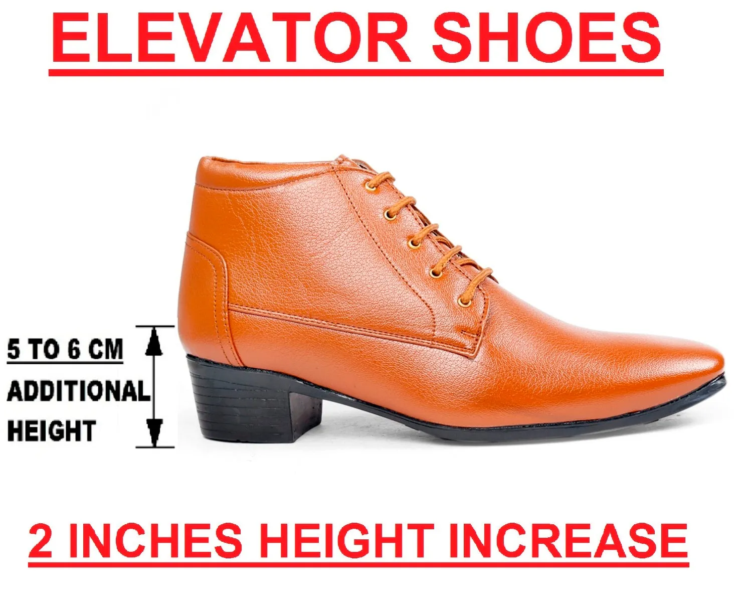 Men's Elevator Faux Leather Office Wear Boots