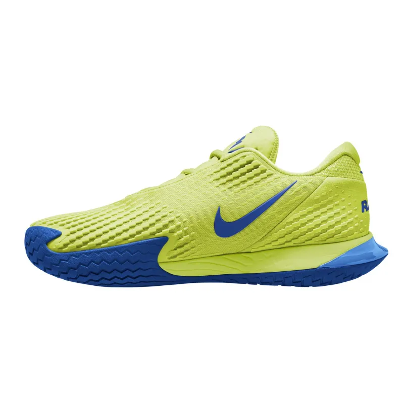 Nike Court Zoom Vapor Cage 4 Rafa Men Hard Court Tennis Shoes - Lt Lemon Twist/Game Royal-Lt Photo Blue