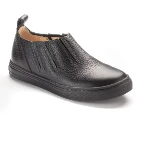 Ryan - Black Soft Leather Slip On for Girl/Boy by Manuela de Juan