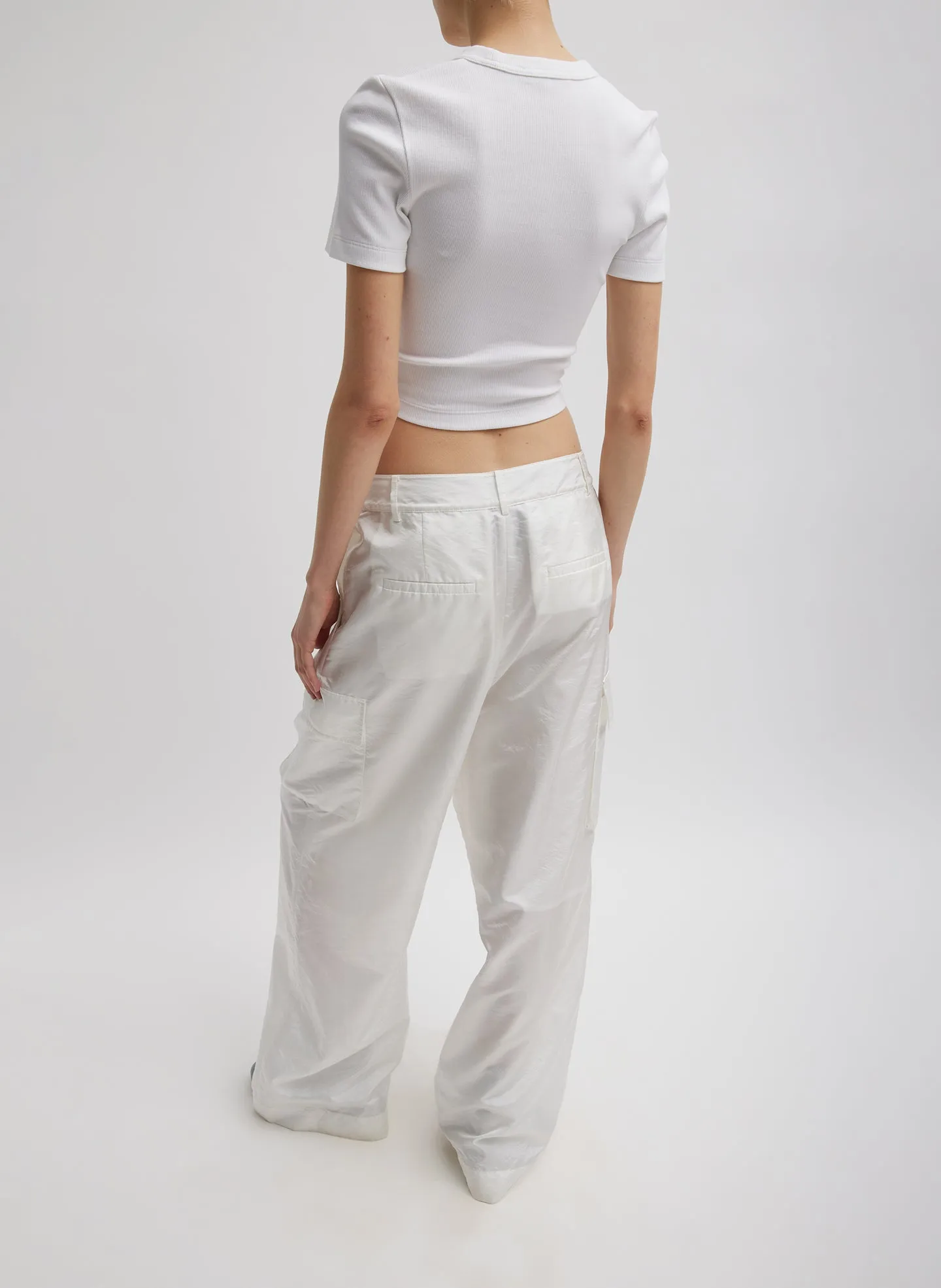 Stella Crispy Nylon Pleated Cargo Pant